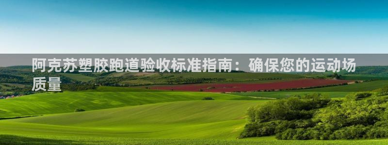 谈球吧体育官网在线入口免费观看：阿克苏塑胶跑道验收标准指南：确保您的运动场
质量
